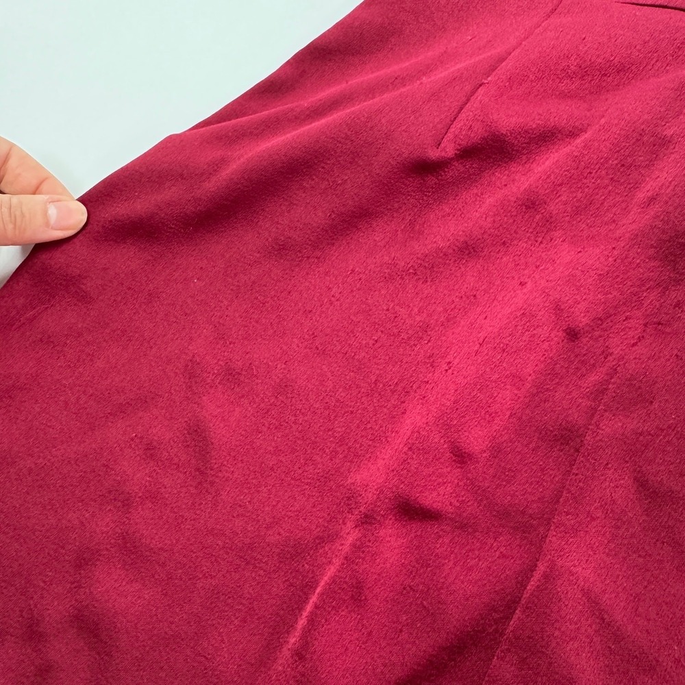L'Academie Dress Womens Small Red Pink Asymmetrical Ruched Cocktail Wedding - Picture 14 of 14